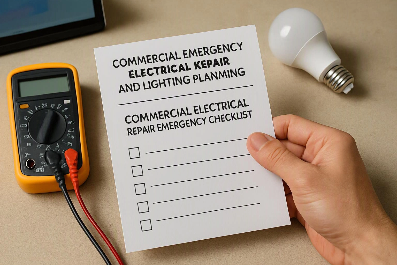 Commercial Emergency Electrical Repair and Lighting Planning